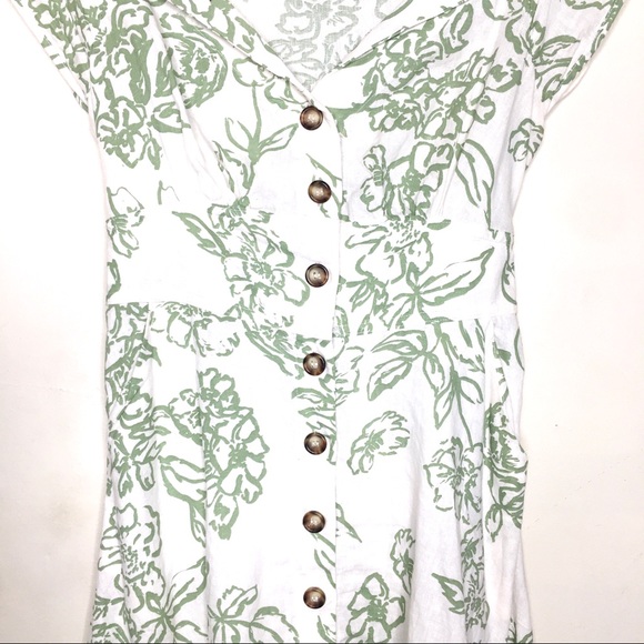 Free People A Thing Called Love Linen Floral Mini Dress - Picture 9 of 14